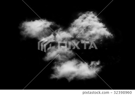 Textured cloud,isolated on black background Textured cloud,isolated on black background 32398960