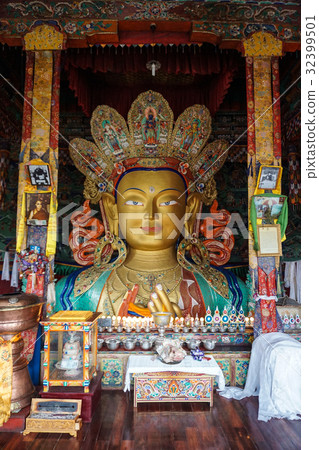 Future buddha at Thiksey Monastery in India 32399501