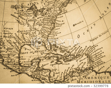 Old map America and Central America 32399778