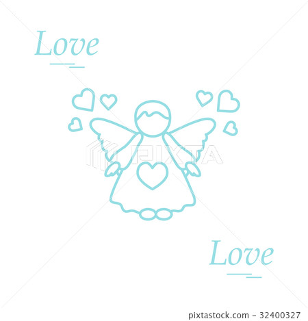 angel and hearts. Love symbol. angel and hearts. Love symbol. 32400327