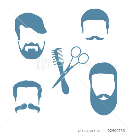 Cute vector of men hairstyles beards and mustaches Cute vector of men hairstyles beards and mustaches 32400333