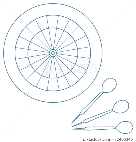 vector of target and arrows for the darts. Sport 32400340