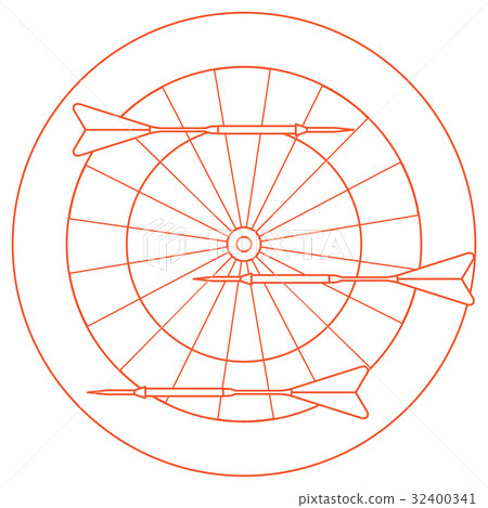 vector of target and arrows for the darts. Sport 32400341