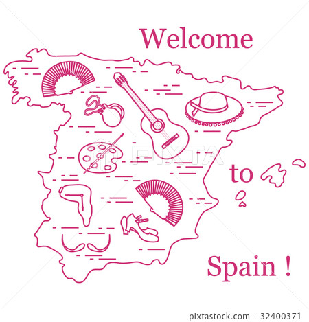 various symbols of Spain . Travel and leisure 32400371