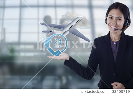sales asia happy smiling plane flight travel 32400719