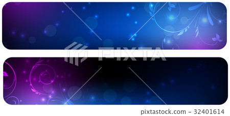Two dark floral banners Two dark floral banners 32401614