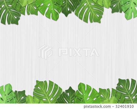 Botanical Tropical Plant Frame Leaf Shiraki Botanical Tropical Plant Frame Leaf Shiraki 32401910