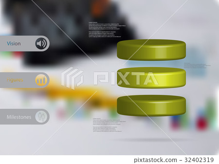 3D illustration infographic template with cylinder 3D illustration infographic template with cylinder 32402319