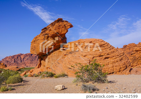 The wonderfuls landscape in the Valley of Fire in The wonderfuls landscape in the Valley of Fire in 32402599