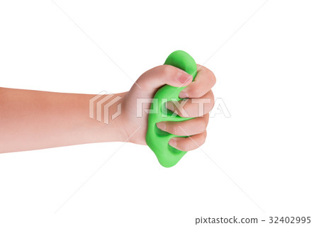 Games mucus in child's hands 32402995