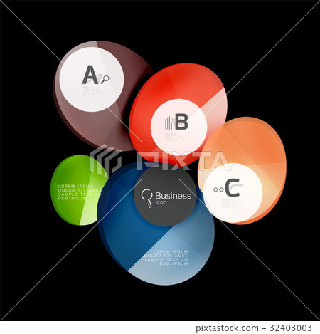 Glass circles on black 32403003