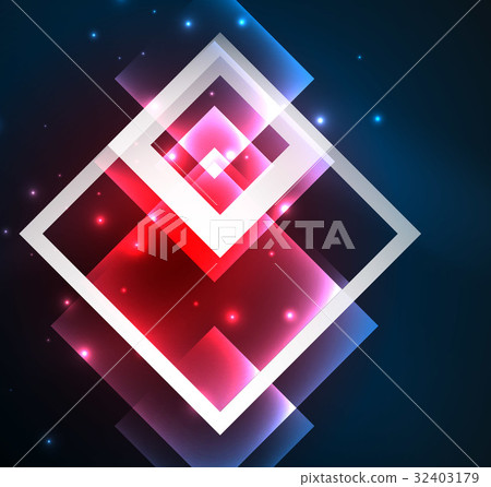 Dark background design with squares and shiny 32403179