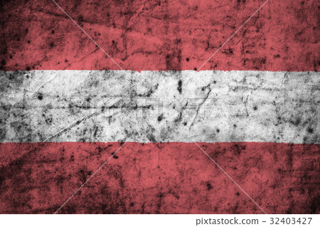 Austria flag with of old dirty crumpled paper . 32403427