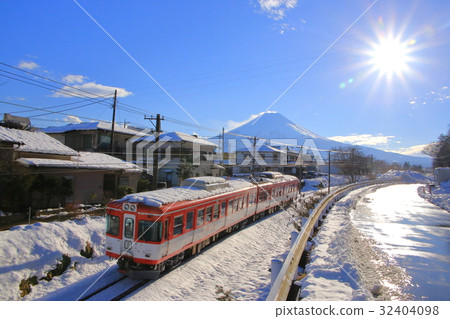 雪富士電氣和富士山 雪富士電氣和富士山 32404098