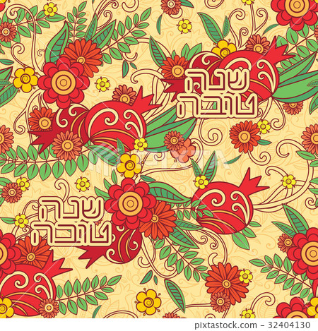 Rosh Hashanah (Jewish New Year) seamless pattern Rosh Hashanah (Jewish New Year) seamless pattern 32404130