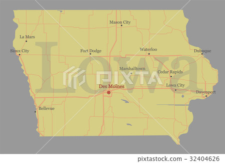 Lowa accurate vector exact detailed State Map  32404626