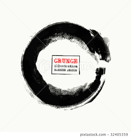 Black ink round stroke on white 32405359