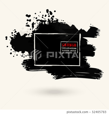 Black ink round stroke on white 32405783