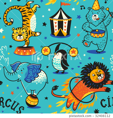 Circus seamless pattern - Stock Illustration [32408112] - PIXTA