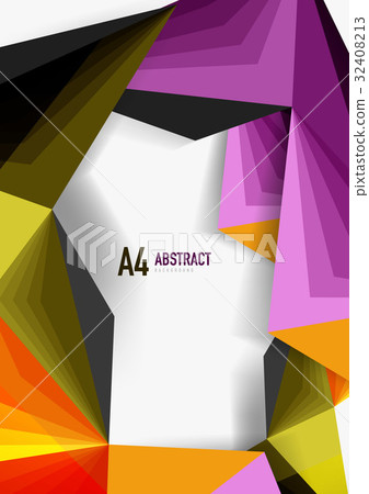 Vector low poly style 3d triangle line - Stock Illustration [32408213 ...