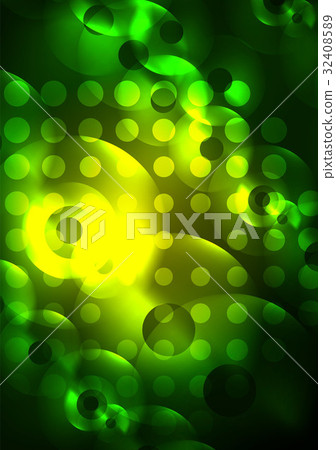 Glowing circles in the dark 32408589