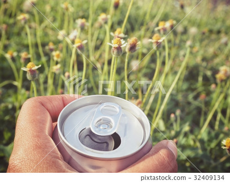 Woman drinking cola can 32409134