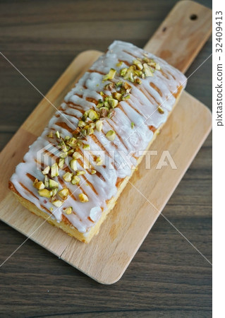 Pound Cake With Lemon Or Lime Butter Cake Stock Photo