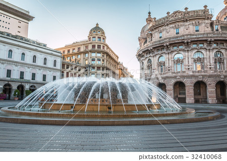 Giant fountain in Genoa 32410068