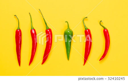 Above view at Chili pepper Above view at Chili pepper 32410245