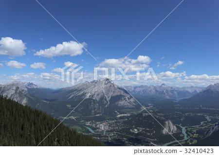 Canadian Rocky Banff Landscape from the top of the gondola 32410423