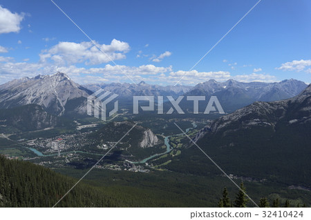 Canadian Rocky Banff Landscape from the top of the gondola 32410424