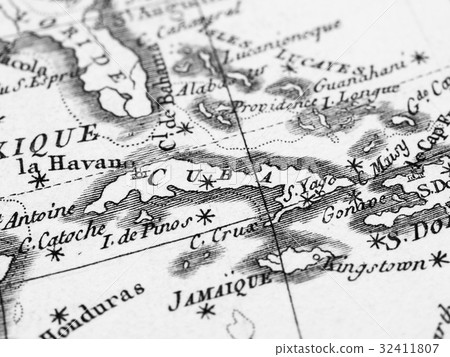 Old Map Cuba 32411807