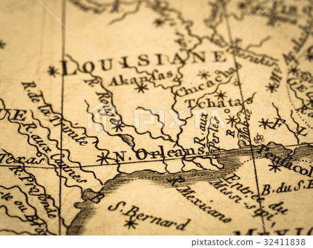 Old map America · New Orleans 32411838