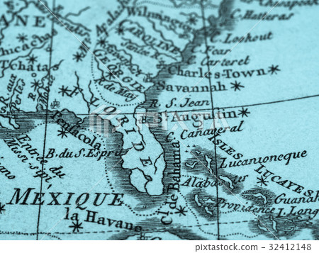 舊地圖美國·佛羅里達半島 32412148