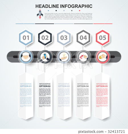 Abstract infographics number options template. 32413721