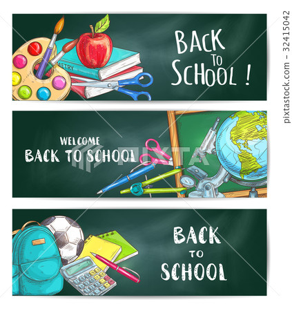 Back to school welcome banner backgrounds Back to school welcome banner backgrounds 32415042