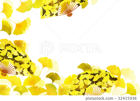 Ginkgo autumn leaves autumn background Ginkgo autumn leaves autumn background 32415936