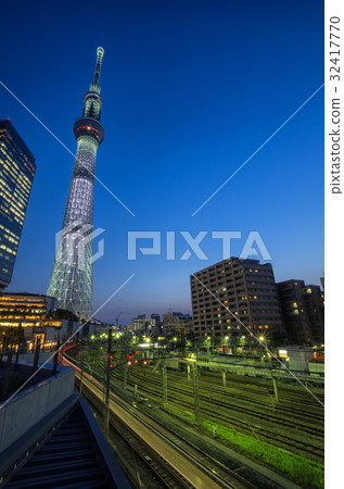 [東京夜景]東京天空樹藍色小時 32417770