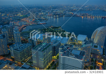 [橫濱夜景]港未來港橫濱港夜景 32418901