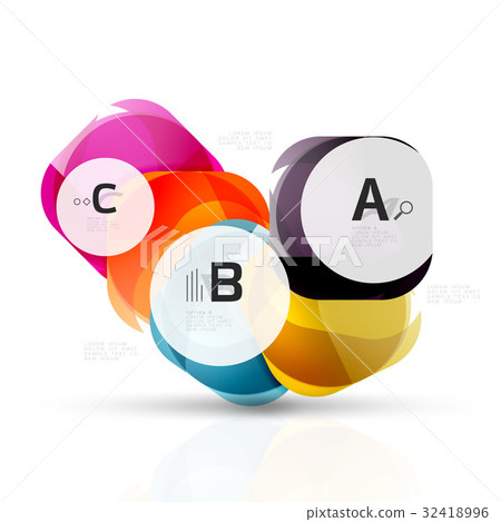 Futuristic flying squares, abstract background 32418996