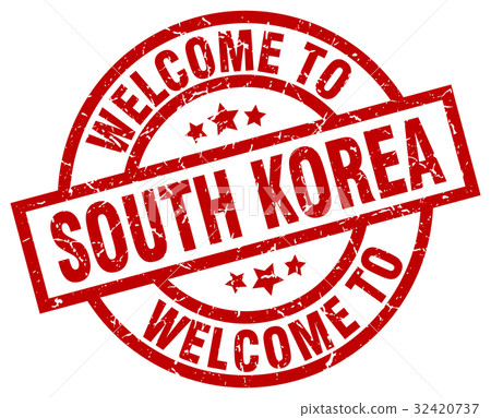 welcome to South Korea red stamp welcome to South Korea red stamp 32420737
