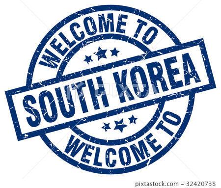 welcome to South Korea blue stamp welcome to South Korea blue stamp 32420738
