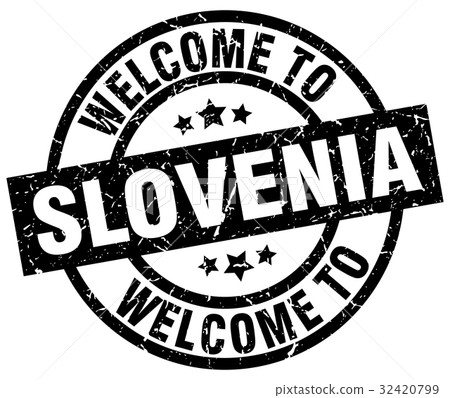 welcome to Slovenia black stamp welcome to Slovenia black stamp 32420799