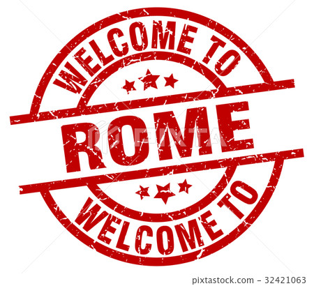 welcome to Rome red stamp welcome to Rome red stamp 32421063