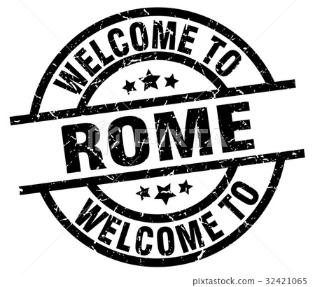 welcome to Rome black stamp welcome to Rome black stamp 32421065