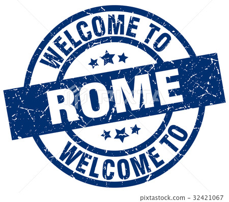 welcome to Rome blue stamp welcome to Rome blue stamp 32421067