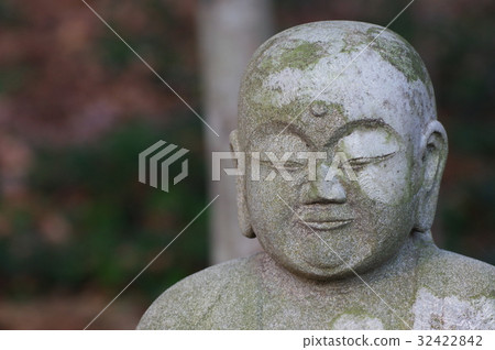 Shinshu's cultural asset masterpiece Moriya Sadaharu's stone Buddha on the stone statue Jizo statue large bodhisattva head Horizontal (Nagano prefecture Komagane-shi) 32422842