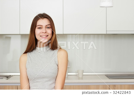 fashion portrait of beautiful young girl posing in 32422843