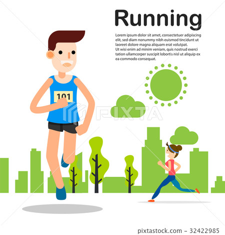 young people running and training marathon sport 32422985
