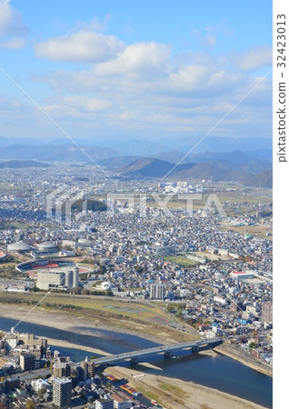 Nagara River / Nagara Bridge（岐阜縣岐阜市）從康華山的山頂看到了 32423013